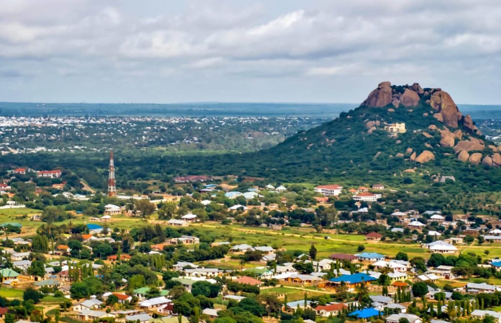 Arial View of Dodoma City Tanzania Safarisoko